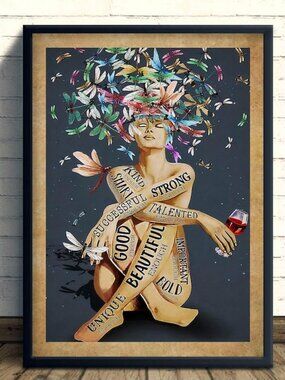 I Am Enough Poster, Self Love Art Print, Strong Woman Wall Art